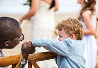 Little boy at a wedding ceremony