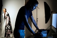 Art director checking photos on a monitor