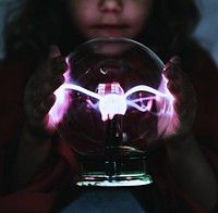 Little fortune teller with a plasma ball