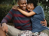 Couple hugging each other with love