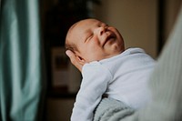 Closeup of a peaceful baby asleep