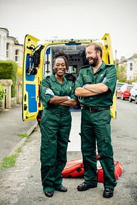 Portrait of a team of paramedics