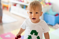 Environmental boy in a playroom