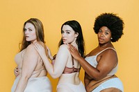Beautiful women with good body image