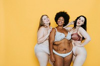 Beautiful women with good body image