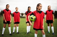 Tough female junior football players