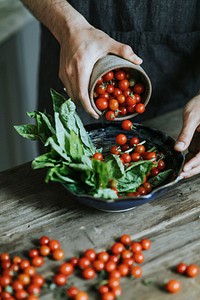 Fresh organic cherry tomato salad