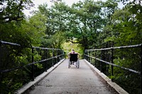 Disabled athlete in a wheelchair