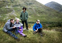 Hikers lost in the hills of Glen Etive, Scotland