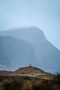 Woman trekking at Glen Etive, Scotland