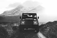 Car parked at Glen Etive, Scotland