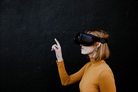 Woman enjoying a VR experience