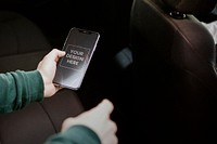 Man using a mobile phone mockup