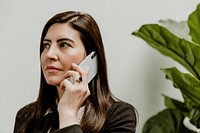 Woman talking on her mobile phone