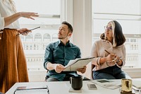 Diverse fashion designers in a meeting