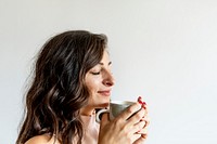 Woman enjoying her morning coffee