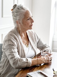 Senior female CEO at a meeting