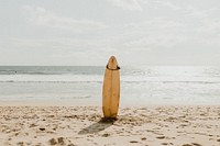 Surfboard mockup on the beach