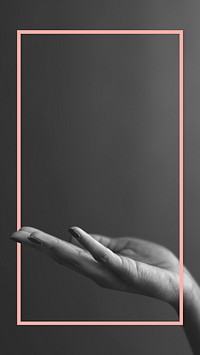 Female hand on a frame mobile phone wallpaper