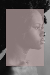 Black woman frame design poster