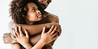 Seminude black couple social template