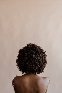 Woman with afro hair social template