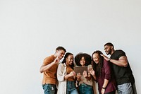 Black people having a video call via a digital tablet