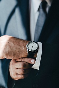 Closeup of a luxury men's watch