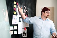 Leader brainstorming using a blackboard