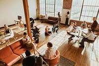 People brainstorming in a workshop