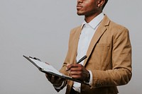 Businessman in a brown suit