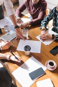 Businesspeople brainstorming in a meeting