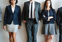 Group of business people studio portrait