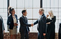 Handshake in a business meeting
