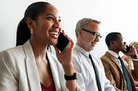 Business woman using mobile phone