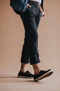 Casual man in a black pants