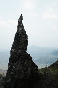 The Needle pinnacle at Quiraing on the Isle of Skye in Scotland