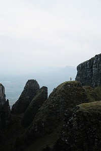 View of Quiraing on the Isle of Skye in Scotland