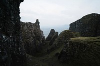 View of Quiraing on the Isle of Skye in Scotland