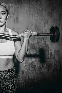 Woman weightlifting with a barbell