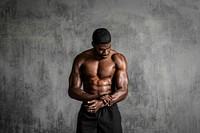 Very fit and athletic black man