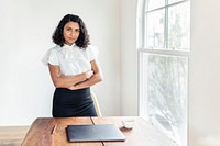 Confident businesswoman in a meeting