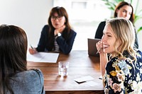 Businesswomen brainstorming in a meeting