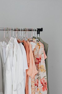 Female clothes hanging on a rack