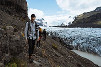 Hikers at Sv&iacute;nafellsj&ouml;kull glacier, Iceland