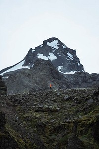 Woman hiking at the South Coast of Iceland