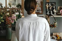 Woman in the flower shop