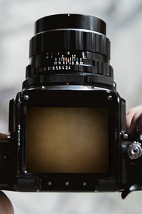 Viewfinder of a 120mm analog camera