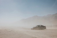 Car stuck in the Californian desert