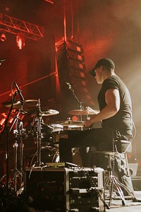 Drummer in a rock concert 
